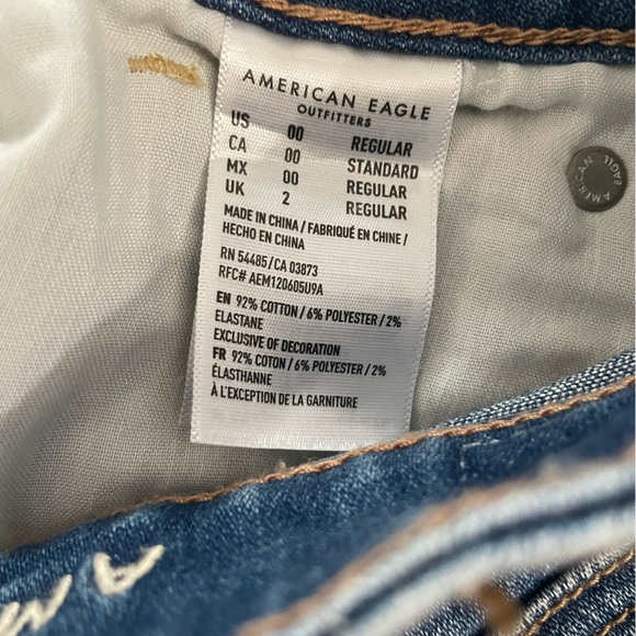 American Eagle Stretch High-Waisted Denim Mini Skirt - Picture 4 of 4